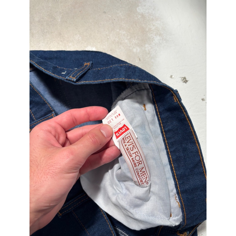 Vintage Levis For Men Orange Tab Skosh More Comfort Jeans Dark Wash 44x30 USA - Picture 2 of 6